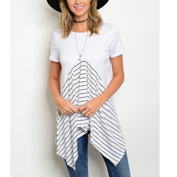 I Ma Belle White Side Tail Blouse - Picture 5 of 6